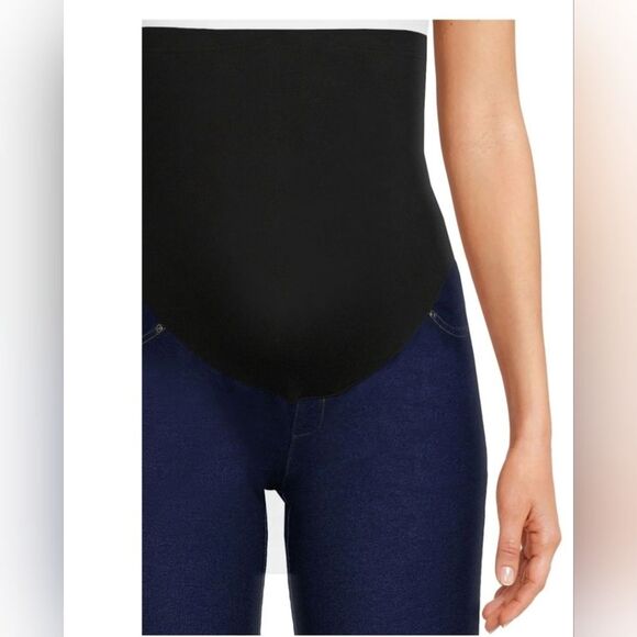Time and Tru Maternity Essentials Straight Leg Jeggings, 27" Inseam, Size S(4-6) - Picture 5 of 7